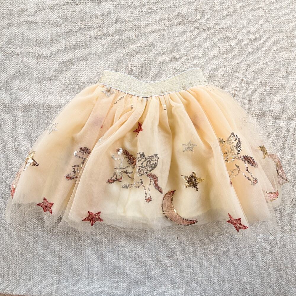 NWT Lola & The Boys Golden Unicorn Sequin Tutu Size 6T